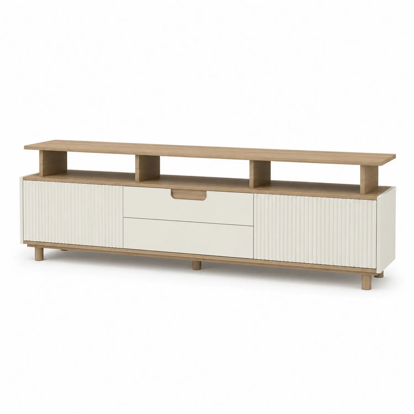 TV-Schrank aus Holzfurnier und MDF mit Schubladen 180x40x50cm