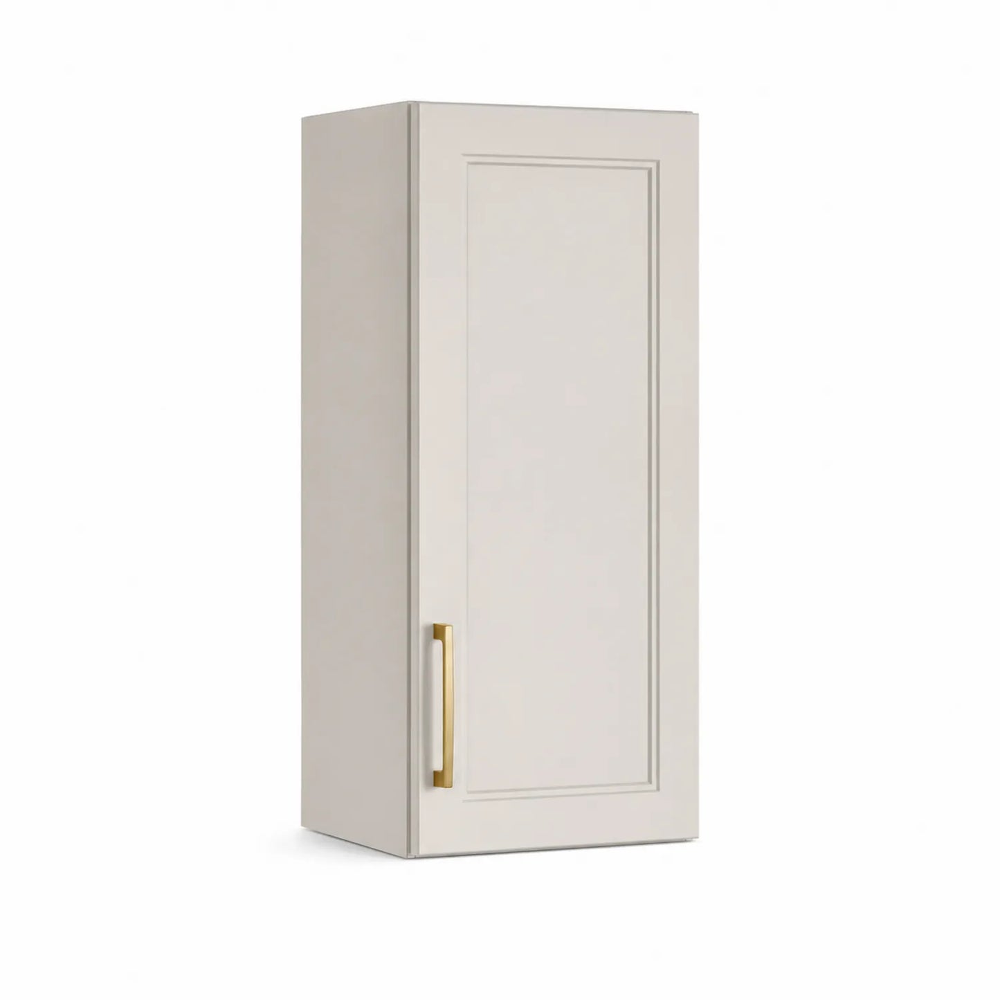 Küchenschrank aus MDF mit Messinggriff 90x35x40cm cremefarben
