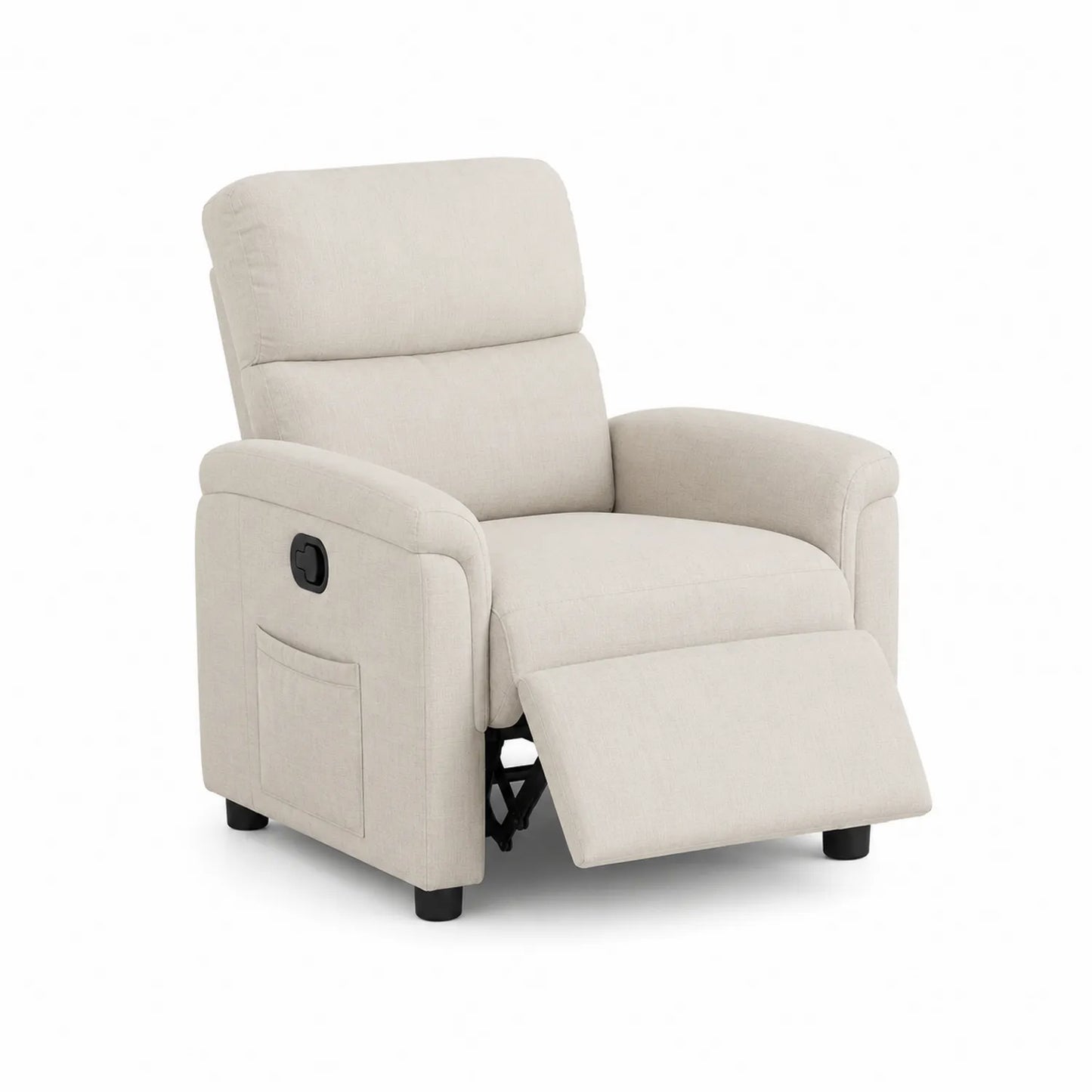 Verstellbarer Ruhesessel Holzrahmen Polyester Beige