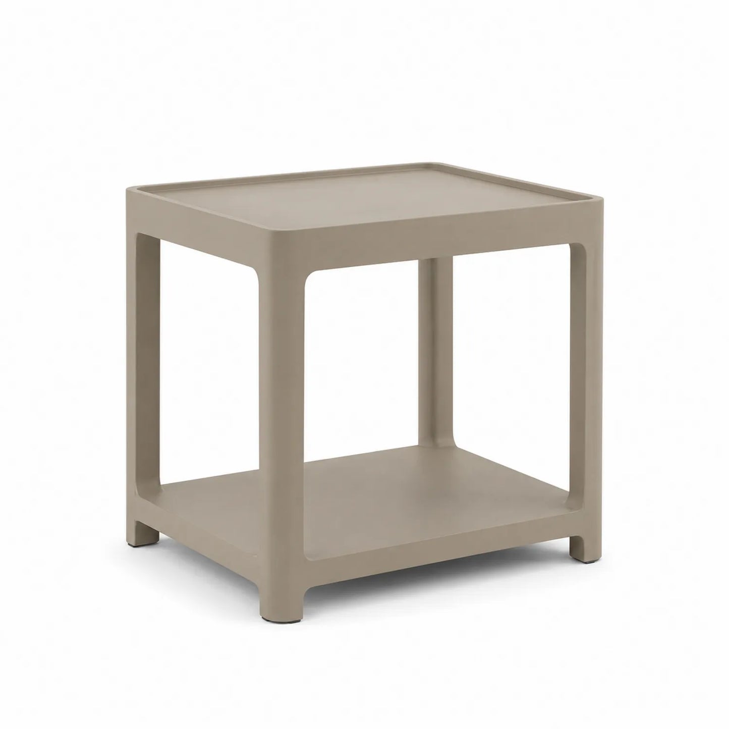 Beistelltisch Kunststoff Beige 40x40x45 cm