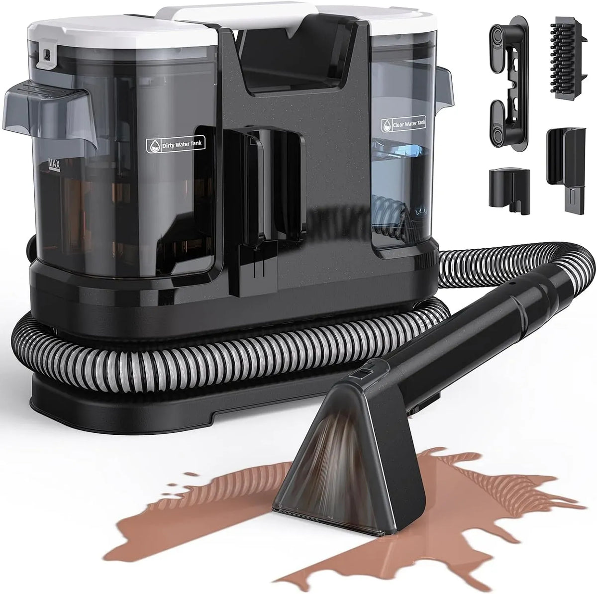 Polsterreiniger Gerät, Teppichreiniger, Fleckenreiniger, Waschsauger, Nasssauger, Teppich- und Polsterreinigungsgerät, 1 L, 600 W, 1,75 L, für Sofa