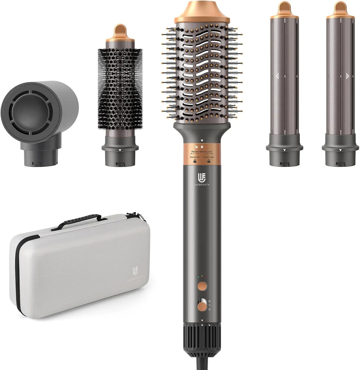 Wäschetrockner 20M/S, Grau, 110,000U/Min, webeauty 6 in 1 Airstyler