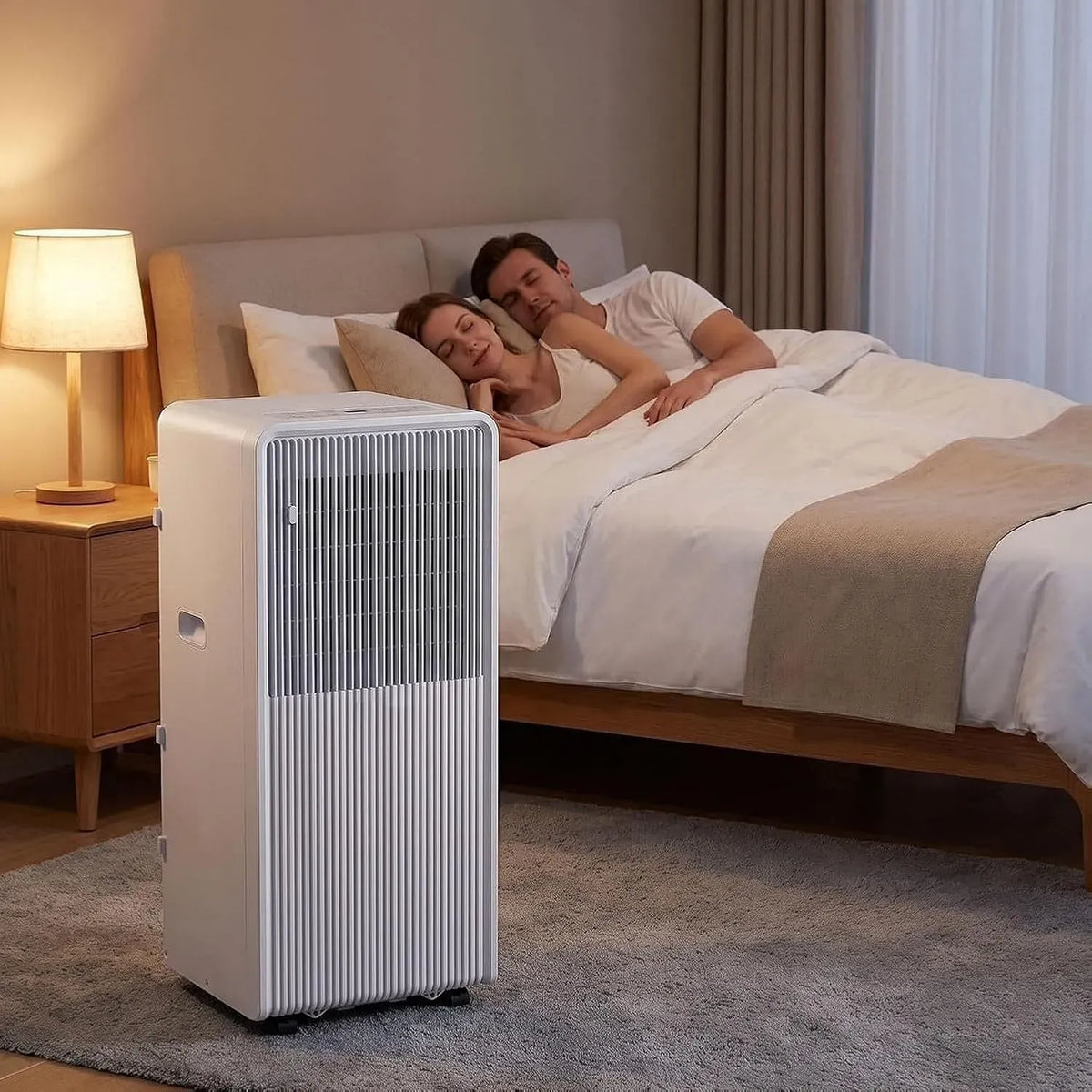 Klimaanlage 24-Stunden-Timer, tragbar, 3 Kühlmodi für Zuhause oder Büro, 10000 Btu, 2 Geschwindigkeiten, Kommt mit UK