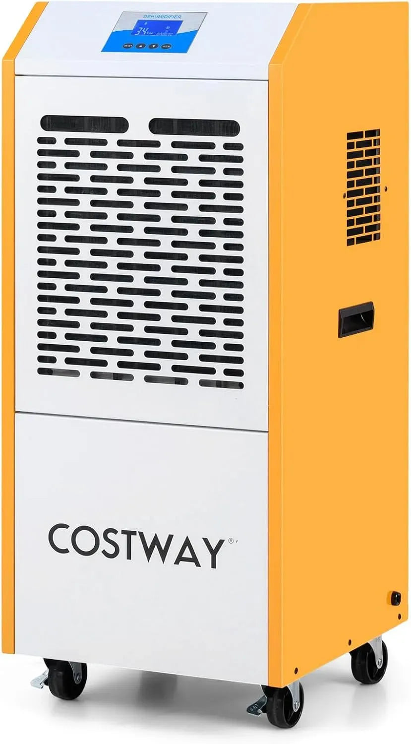 Wäschetrockner, COSTWAY 90L/Tag 24H, Timer, gewerblich, Digitalanzeige, 4 Rädern