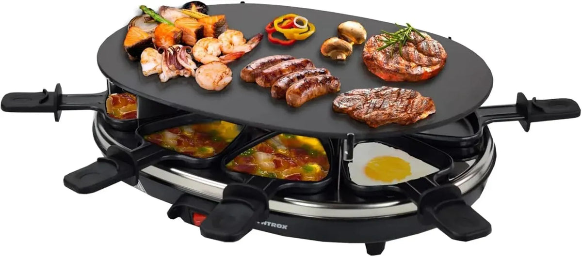 Gerätezubehör, 900 W, Grill, Antihaftbeschichtung, Tischgrill, Elektrogrill, Raclette Grill, Antihaftbeschichtet
