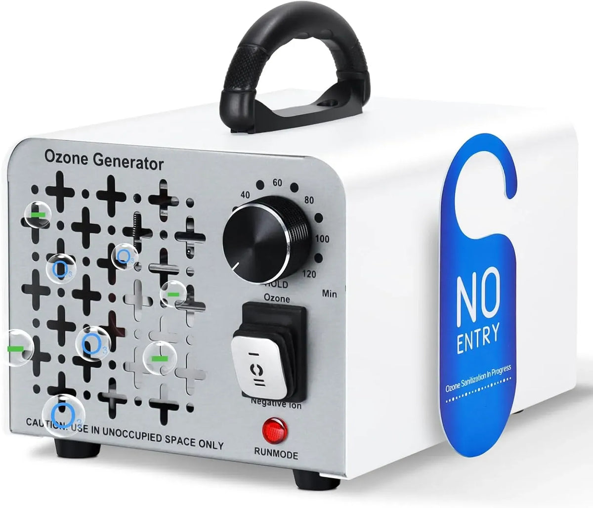 Luftreiniger, Timer, O3 Ozonisator Ozone Generator mit 120 Min Timer, 2 In 1 Ozongenerator 100,000mg/H