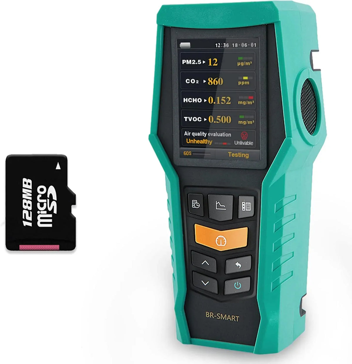 12-in-1 128S Luftqualitätsmonitor, CO2-Messgerät, Detektor, Luftmessgerät, für Zuhause AQI Test