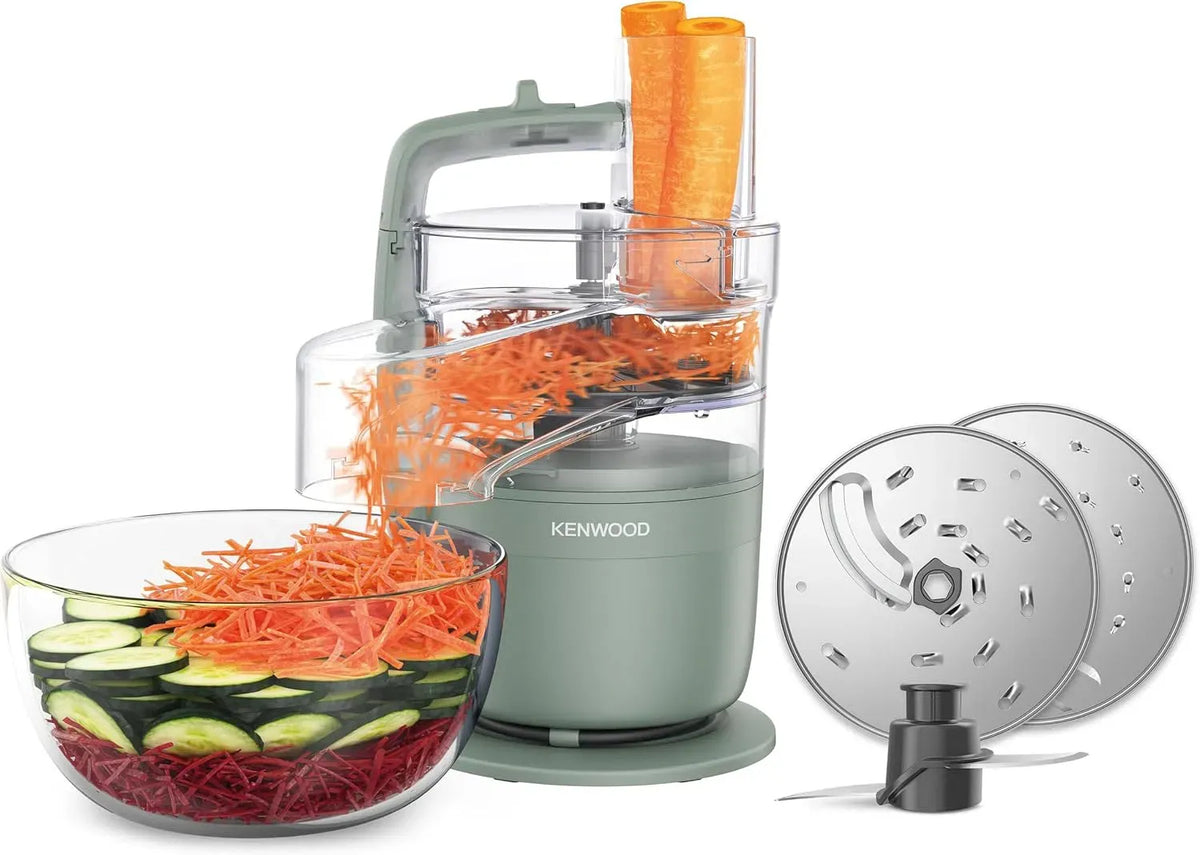 Kenwood FDP23.140GR Küchenmaschine, Edelstahl, Grün, Edelstahlmesser