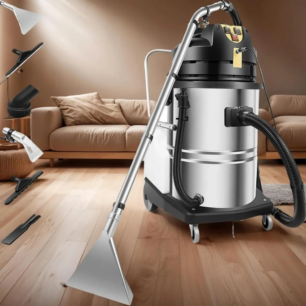 2110-W-Nass-Trockensauger 3-in-1 Teppichreinigungsmaschine, Teppich- und Polsterreiniger, 60 L, 106 l, tragbar, gewerblich, für Hotels