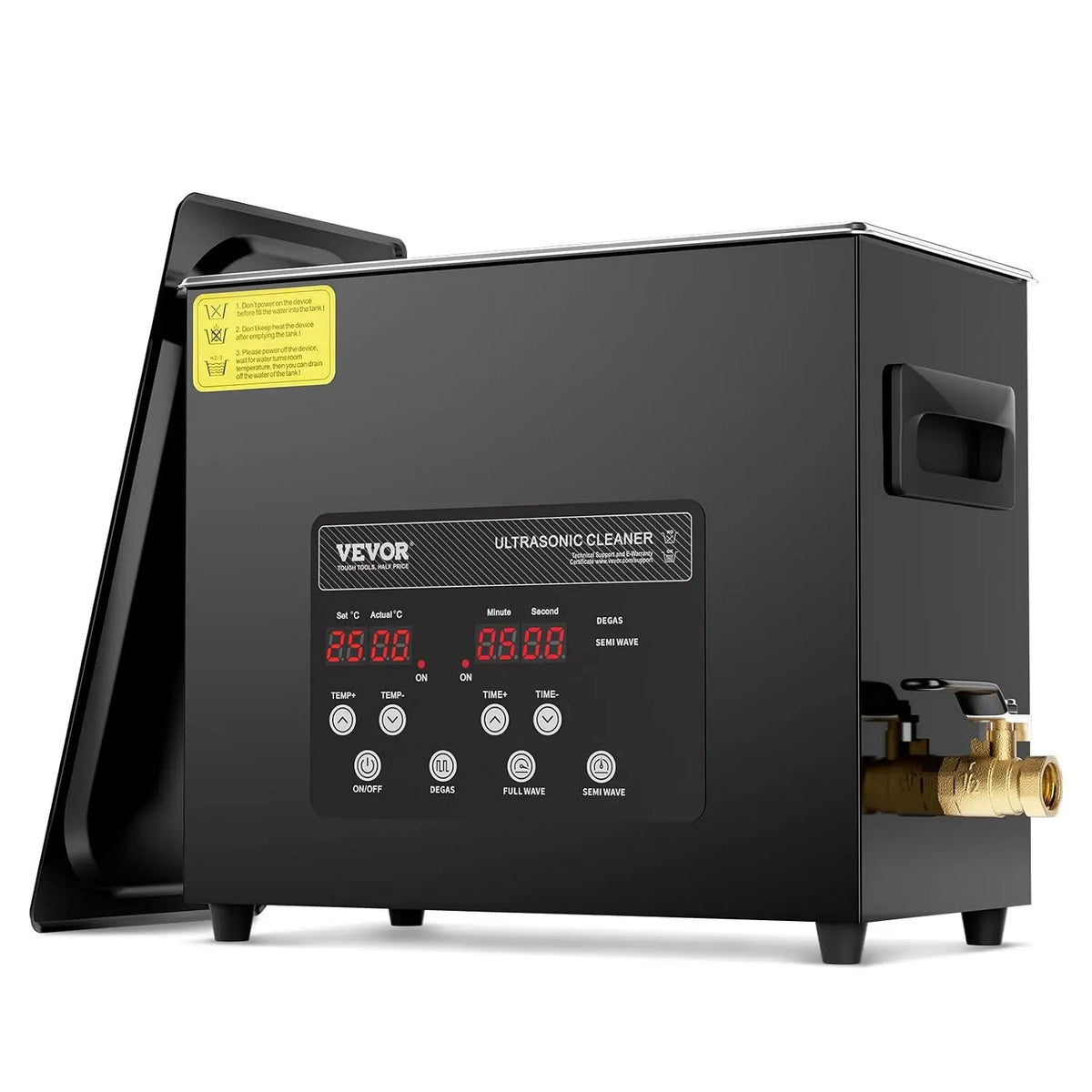 VEVOR Ultraschallreinigungsgerät, Ultraschallreiniger, Schmuckreiniger, Heizung, 6 L, 180 W, Timer, Industrie, Wärmefunktion, für Brillen Uhren