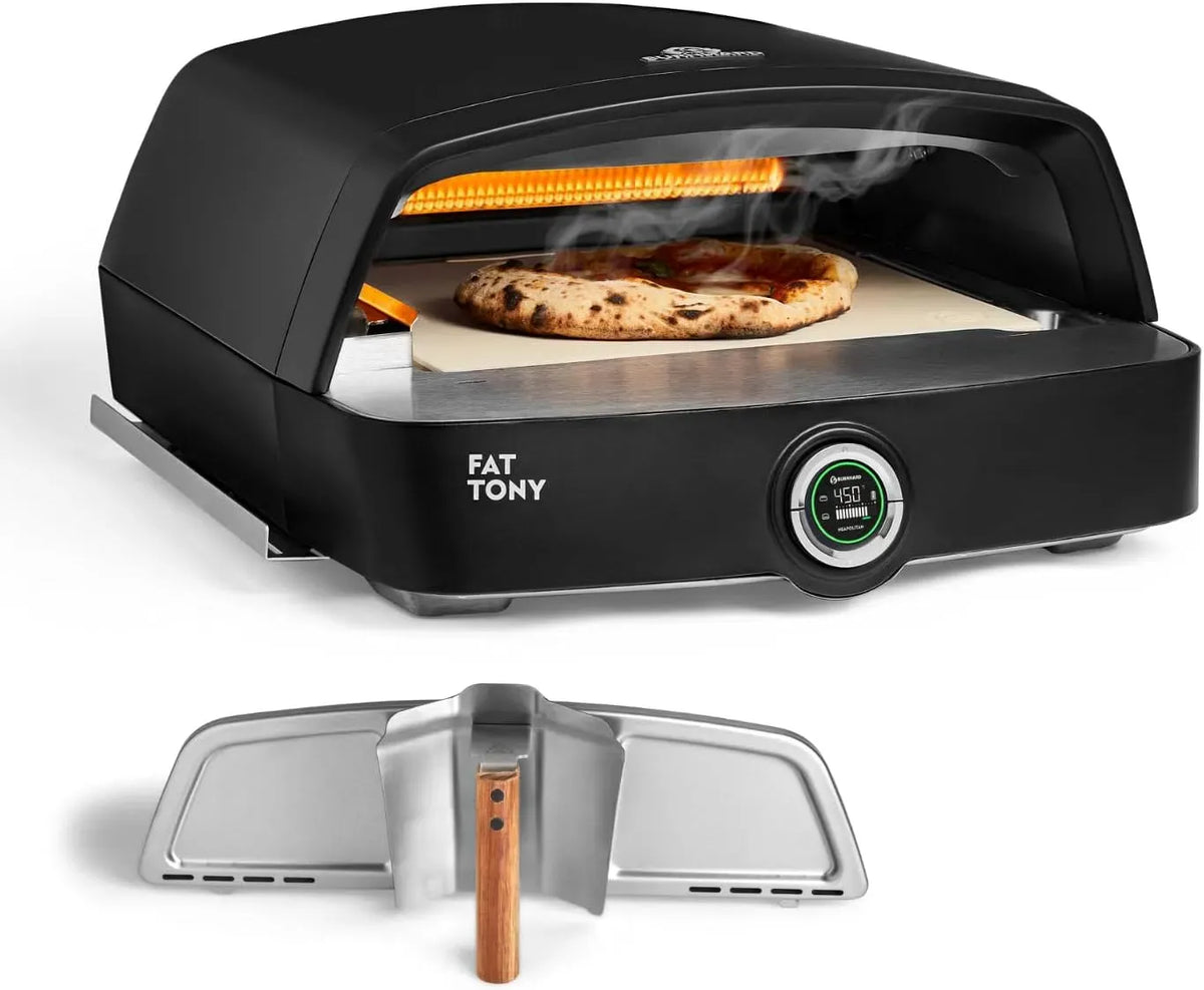 Elektrischer Pizzaofen, 450 bis 650 °C, Ofen zum Backen, BURNHARD® Gas-Pizzaofen FAT TONY