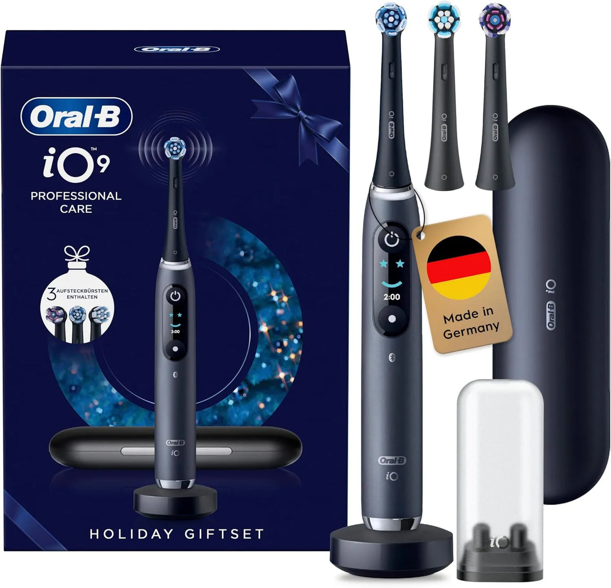 Braun Series 9 Zahnbürste, Elektrozahnbürste, 7 Modi, Schwarz, für Zahnpflege