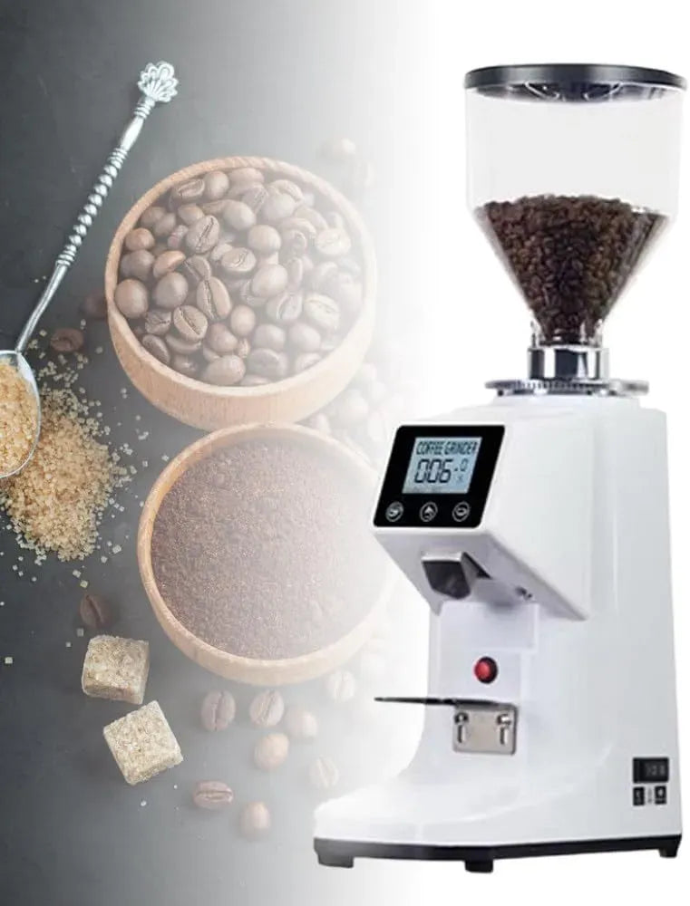 White-500g Kaffeemühle, Kaffeebohnenmühle, 500 g, Touch-Bedienung, Weiß