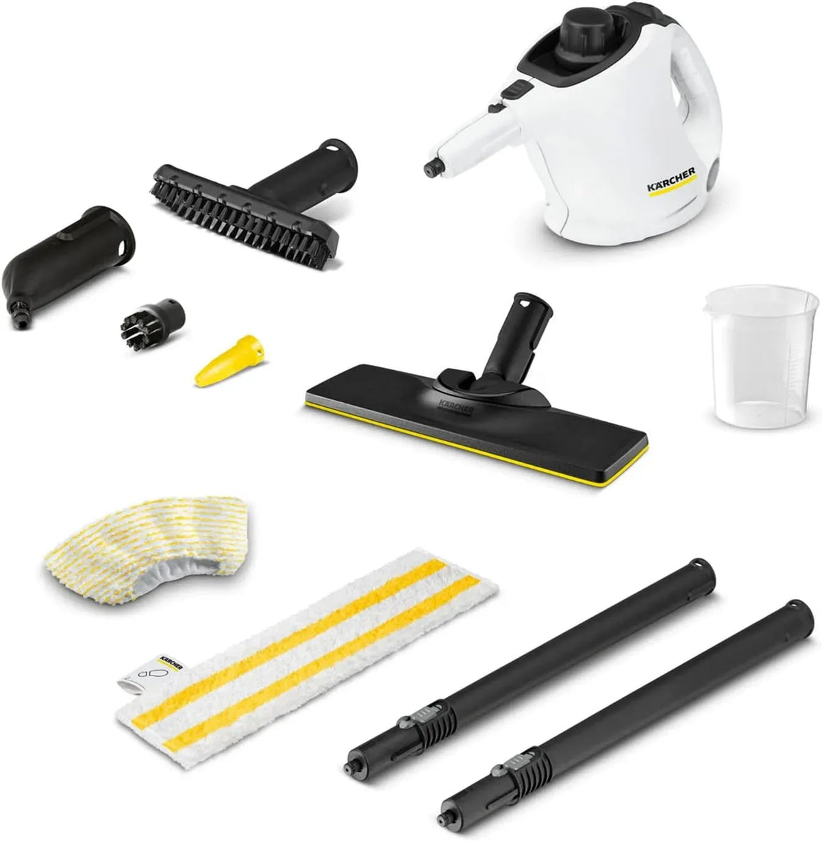 Kärcher SC 1 Dampfreiniger, Druckdampf, Dampfdruck: 3 bar, Tank: 200 ml, Aufheizzeit: 3 min, Flächenleistung: 20 m², Dampfglätter, 1.200 W