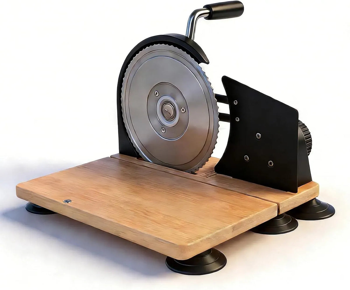 Edelstahl-Holz-Sauerteigbrotschneider, Brotschneidemaschine, Schwarz, für Hausgemachtes Bage