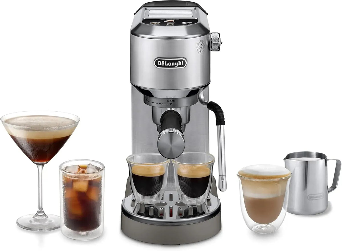De'Longhi EC890.M Milchaufschäumer, 15cm, Milchschäumer, Touch-Bedienung, Cappuccino und Cold Brew