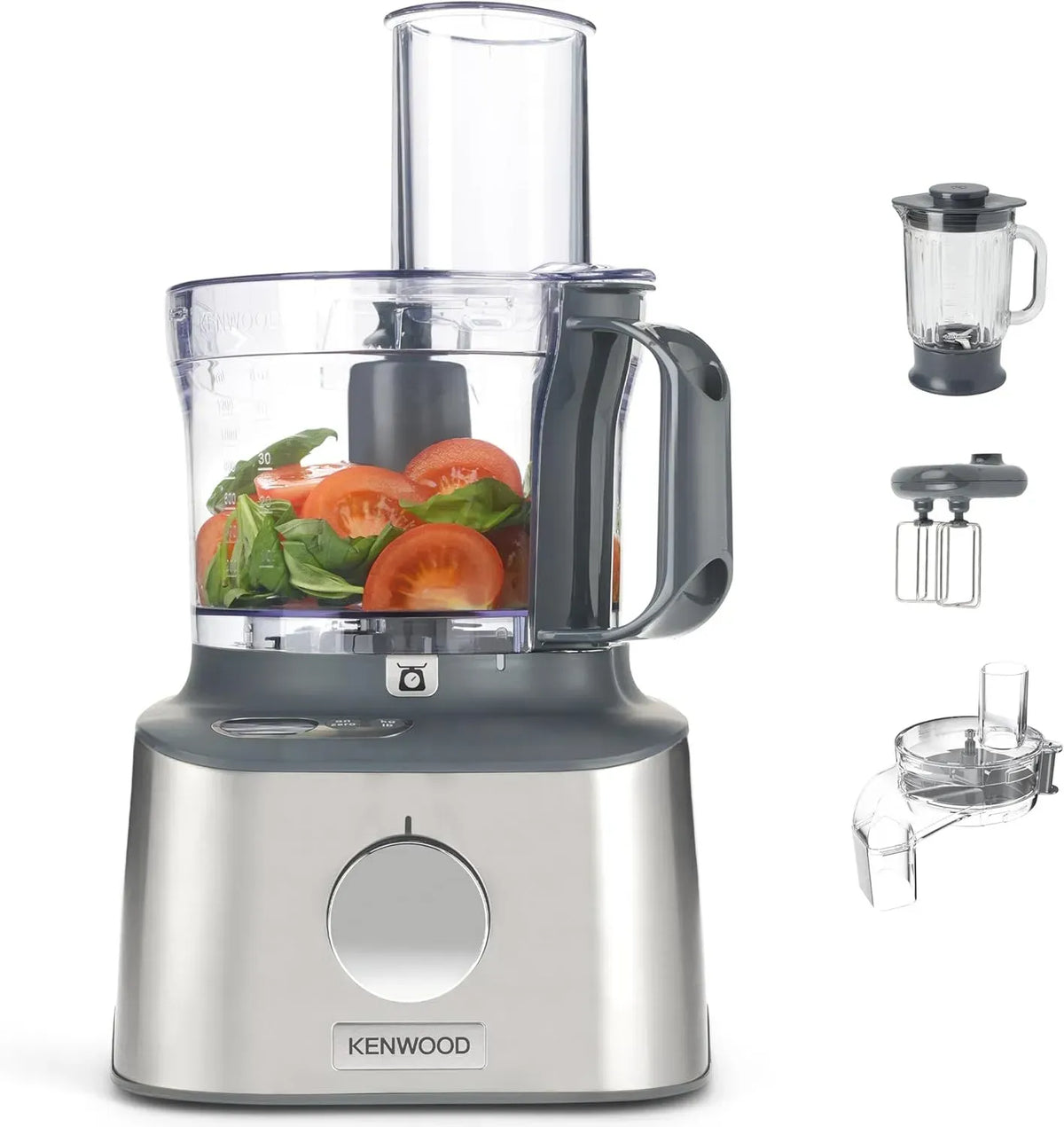 Kenwood FDM315SS Küchenmaschine, 2,1 L, 800 W, Silber, EXKLUSIV BEI AMAZON, Küchengerät mit 2,1 l Arbeitsbehälter