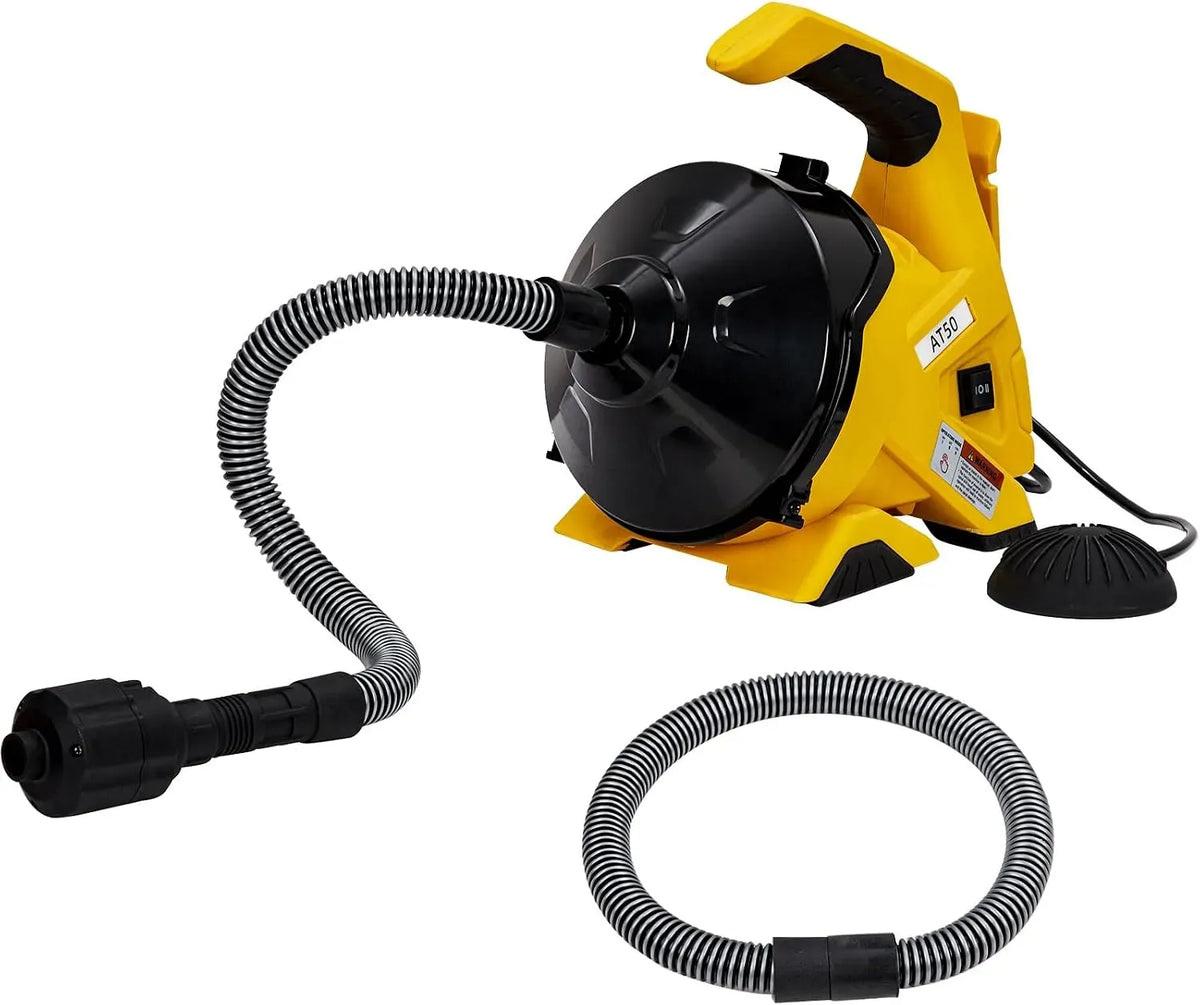 20-60mm Akku-Rohrreiniger, Abflussreiniger, Fußschalter, Kabel, 9 m, 60 mm, kabellos, für 20-60mm Rohrverstopfungen Verwende