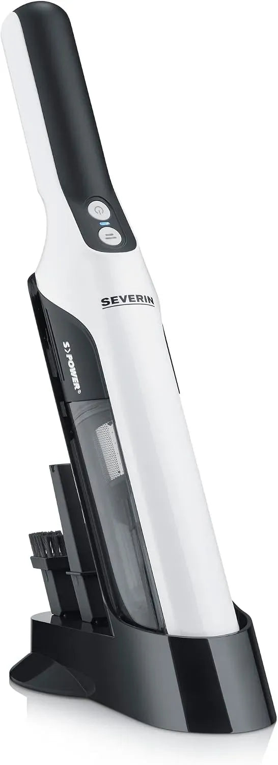 Severin HV 7140 Staubsauger, leise, Schwarz, elektrisches Staubsauggerät, Akku Handstaubsauger