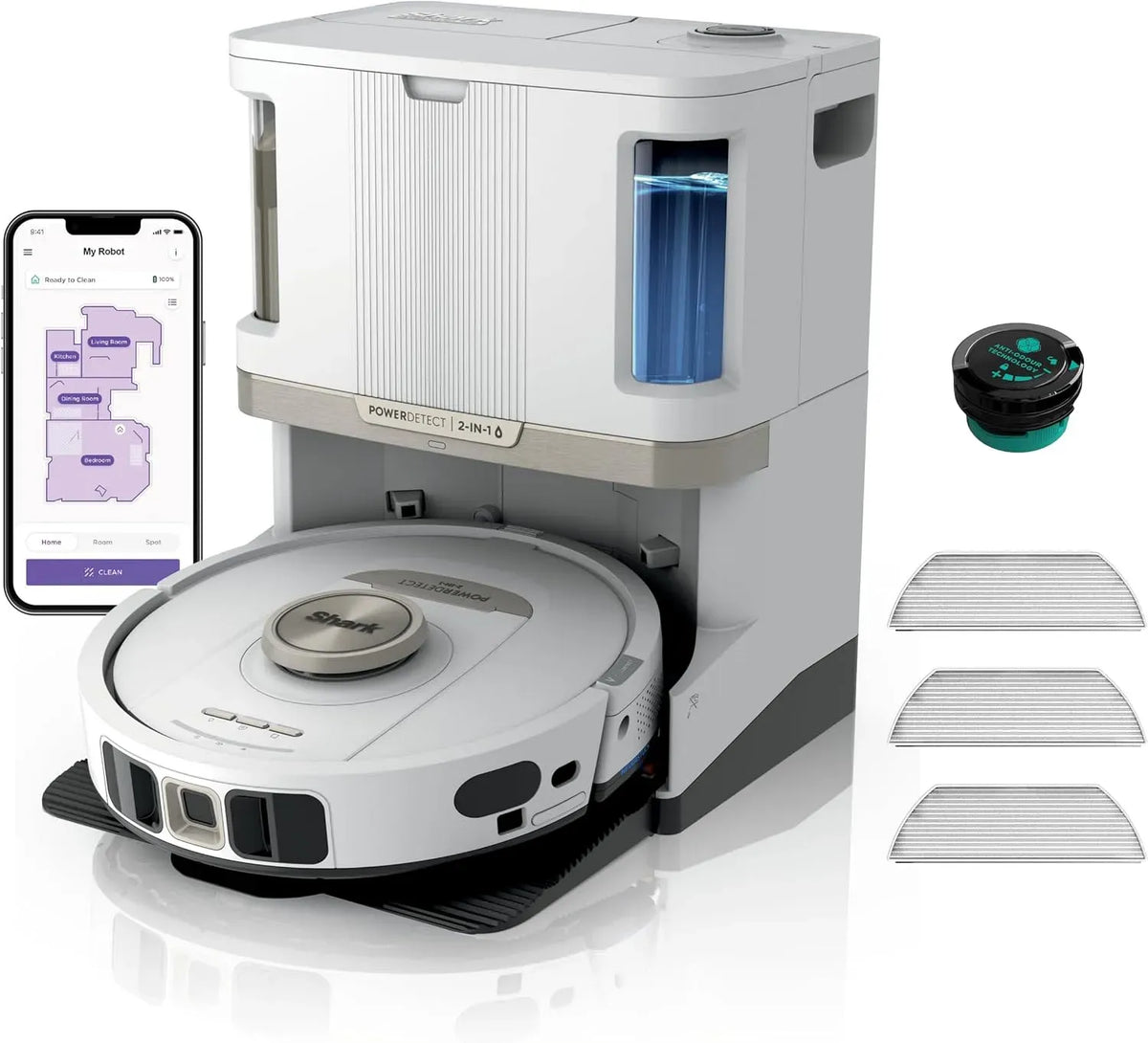 2-in-1-Saug Wischroboter, Saug- und Wischroboter, Touch-Bedienung, Shark