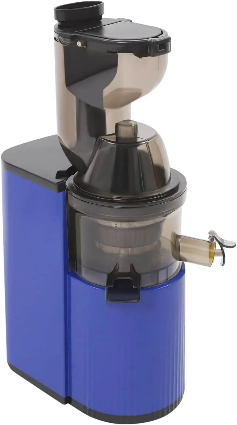 Entsafter, Slow 48U/min, Blau, Saftpresse, Saft- und Zitruspresse