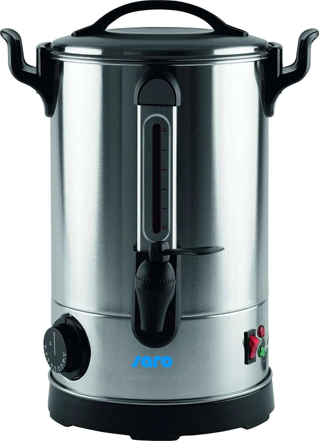 Glühweinkocher/Heißwasserspender, Heißwasserbereiter, 5,9 L, 30 bis 110 °C, Edelstahl, SARO