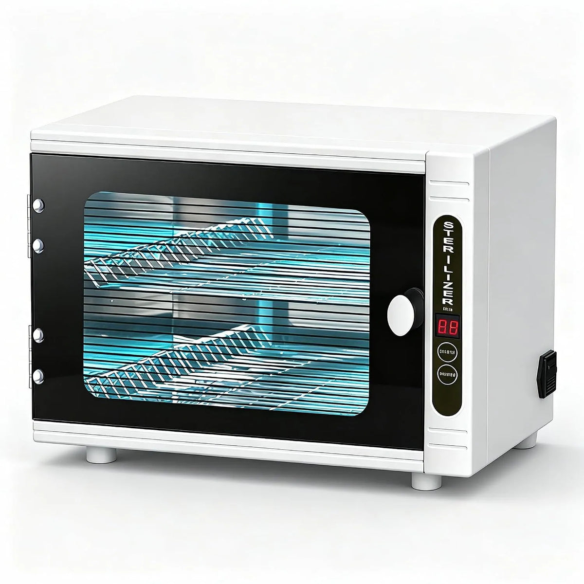 UV-Desinfektion, Große Kapazität,Digitale Anzeige, UV-Sterilisator inklusive Timer, Weiß