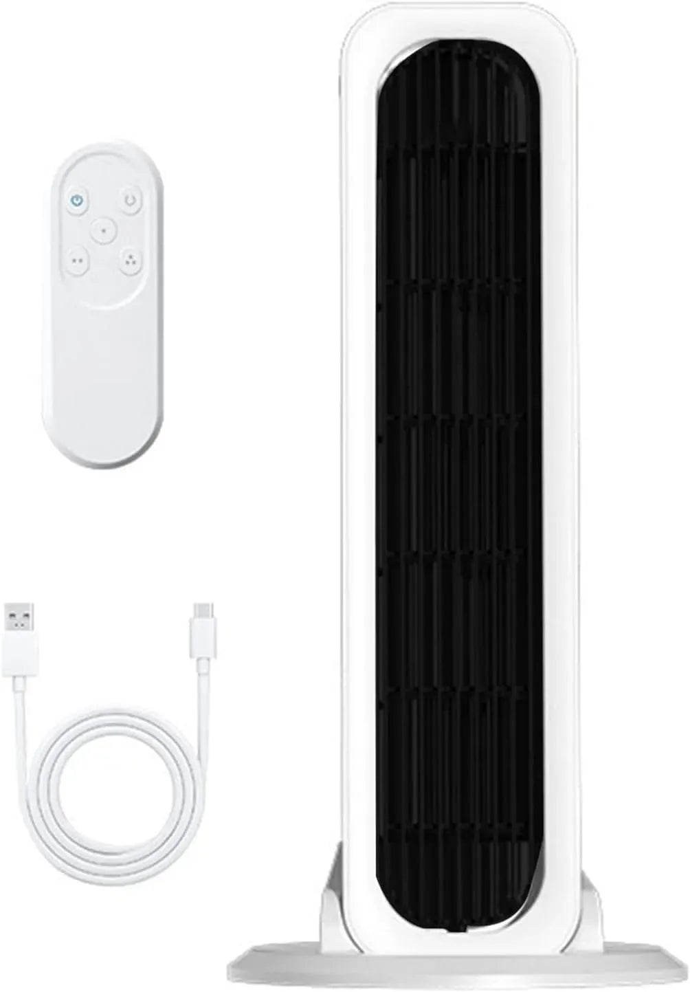 USB Oscillating Desktop Fan, Generisch Rechargeable Bladeless Tower Fan