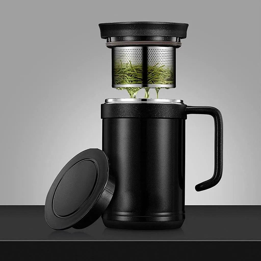 Flaschenwärmer, Thermosbecher, Thermobecher, Teebecher, 500 ml, Edelstahl, Wärmefunktion