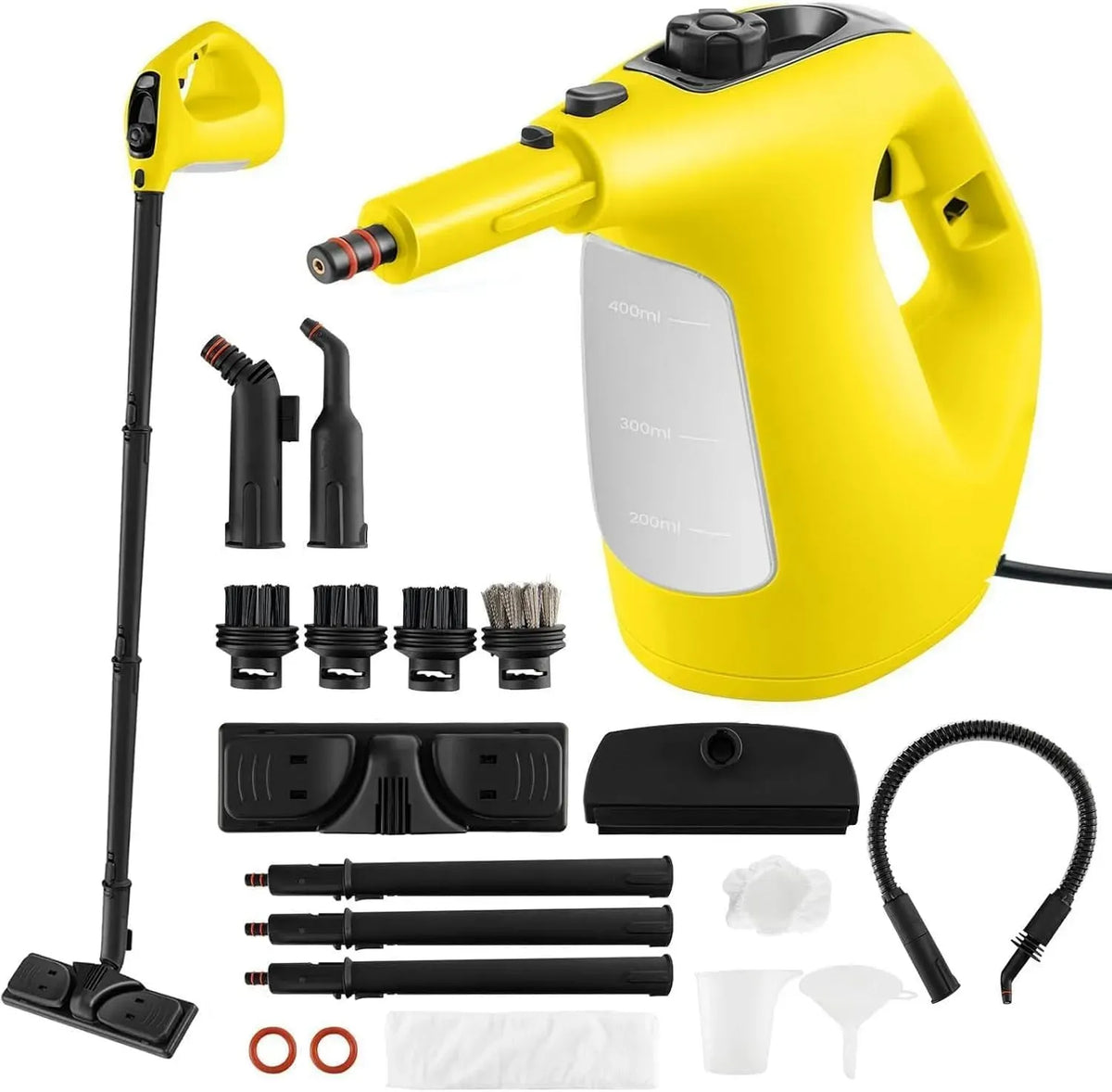 Dampfreiniger RELAX4LIFE, 1500 W, tragbar, Einsatz auf Böden, in Küche, Auto und an Fenstern, Hand Steam Cleaner für Boden, 1500W & 400ml
