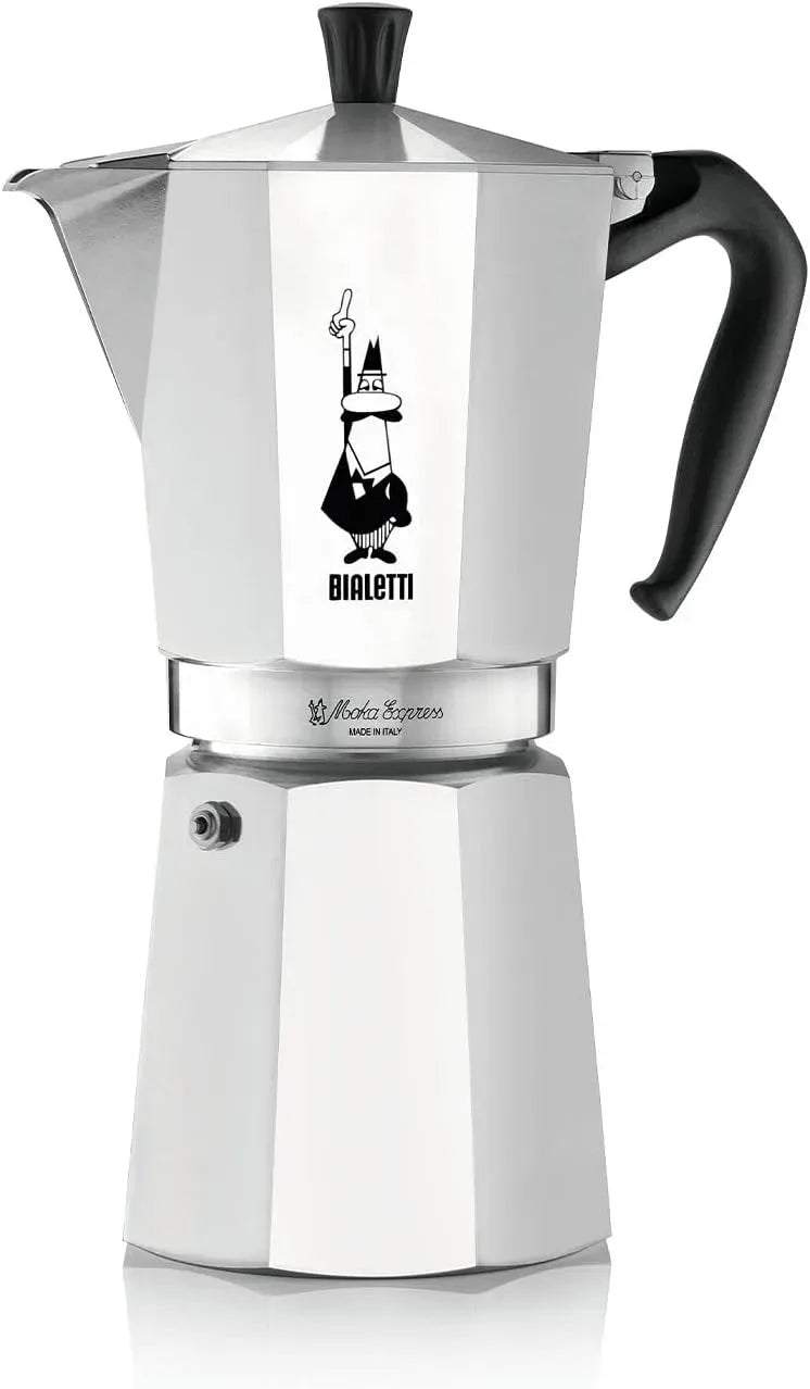 Espressomaschine, induktionsgeeignet, Silber, Moka-Kanne 18 Tassen, 800 ml