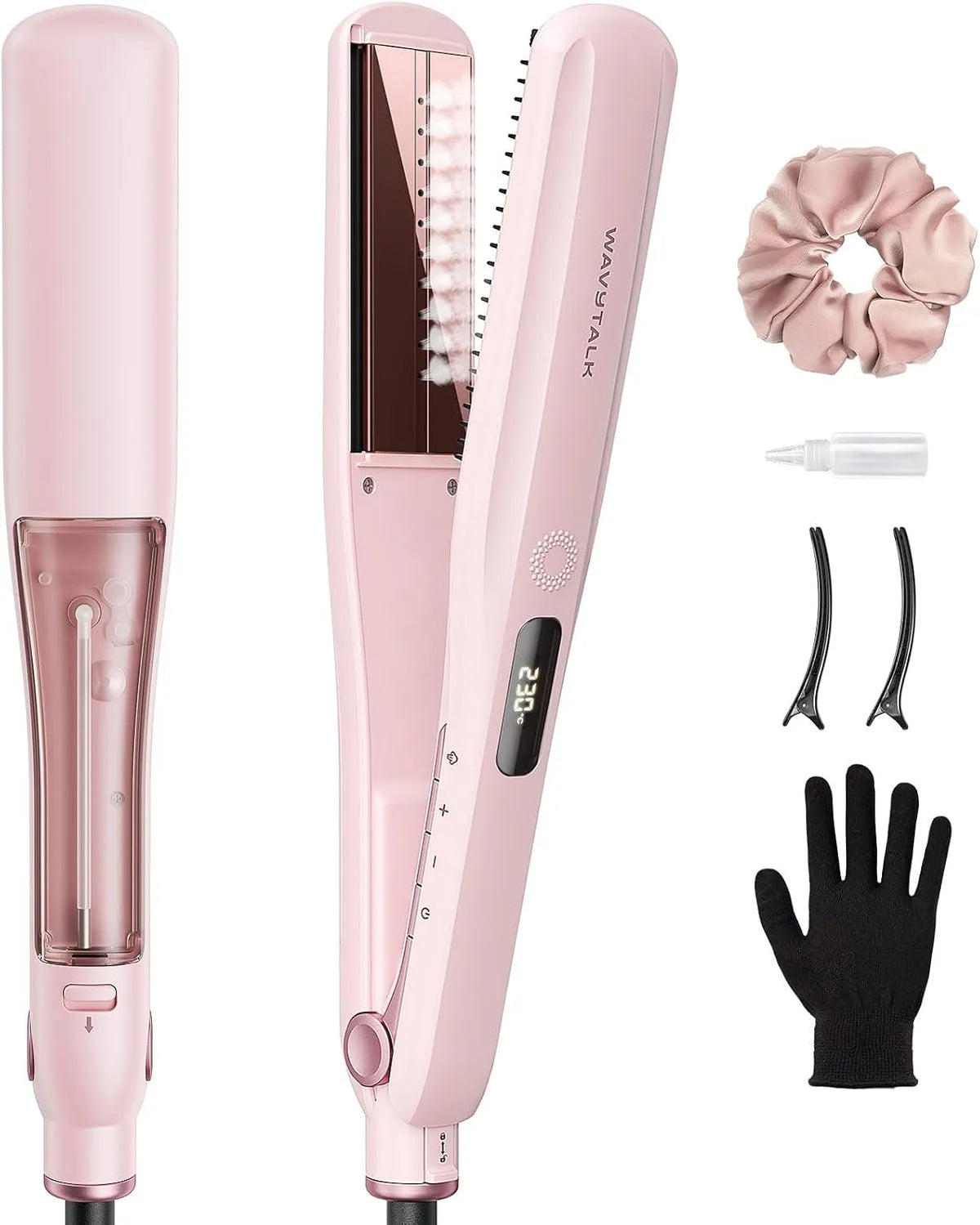 Haarglätter, Glätteisen, Dampf, Glätteisen für Haare, Wavytalk Dampf-Glätteisen Haarglätter für Schnell einen Seidig Glattes Haar