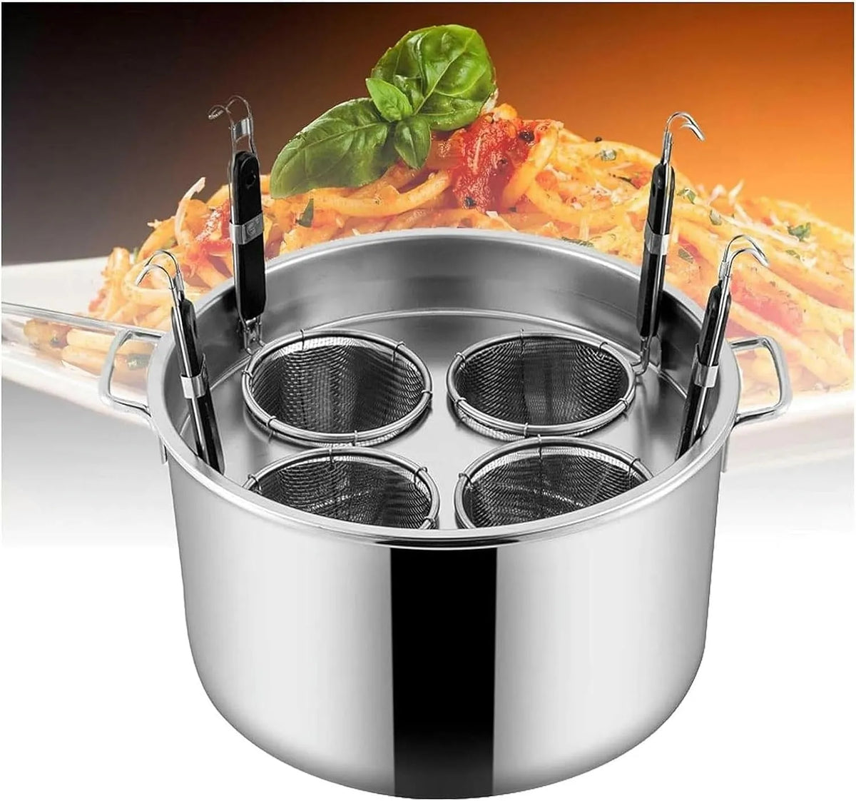 Edelstahltopf, Spaghettitopf, Kochgerät, gewerblich, Restaurant, für die heimische Küche