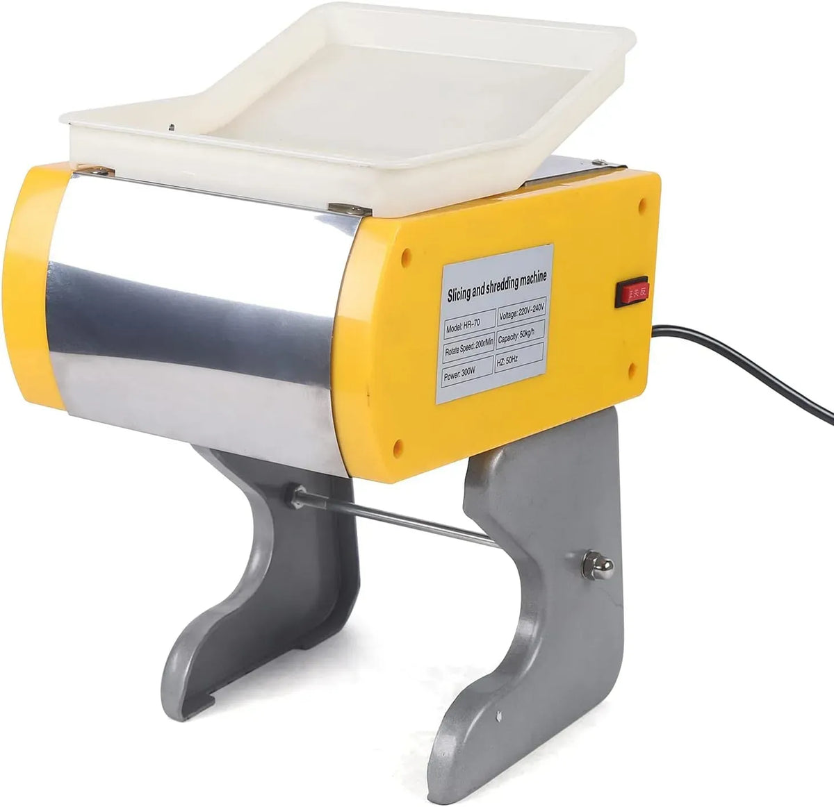 50kg/h HR-70 Brotschneidemaschine, Aufschnittmaschine, Fleischschneider, Allesschneider, Schneidemaschine für Lebensmittel, 300 W, 50 kg, Restaurant