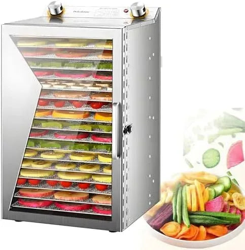 W/800 18layer Dörrautomat, Lebensmitteltrockner, 400 W, 800 W, Glas, Edelstahl, für Trockenfleisch