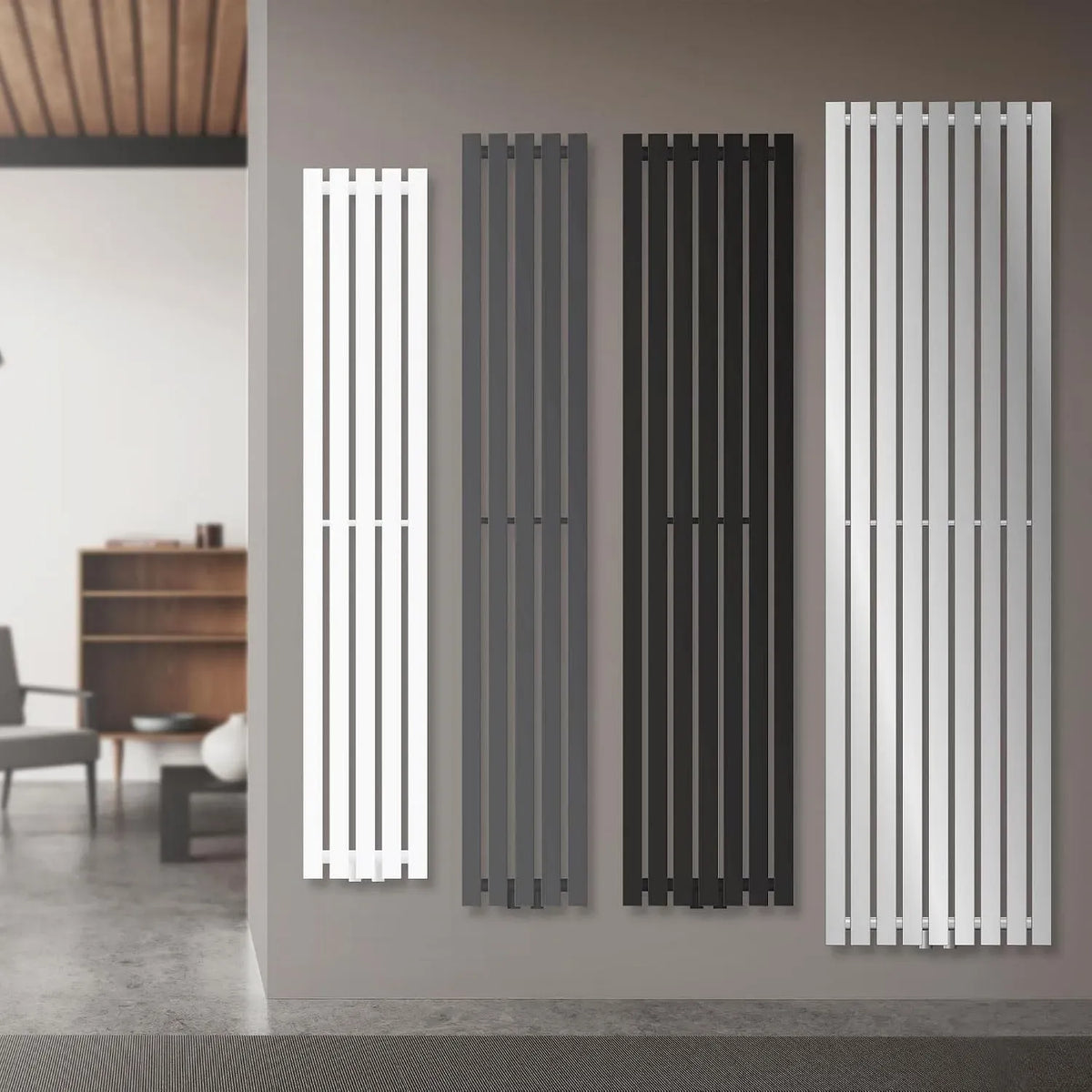 Elektroheizung, 370 x 1600 mm, Weiß, elektrisches Heizgerät, LuxeBath Designheizkörper Stella 370 x 1600 mm