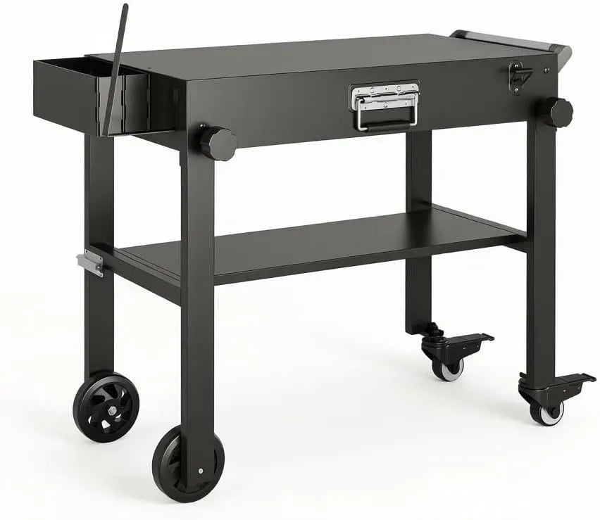Grillwagen, 17 Zoll, Mobiler, Klappbarer, Mobiler BBQ Klappbarer Grillwagen 17'/22'