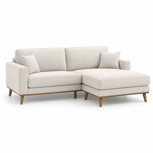 Ecksofa mit Stoffbezug und Holzrahmen 250x150x85 cm