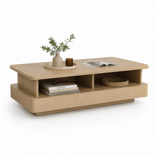 Rechteckiger Couchtisch aus Eichenfurnier 120 cm
