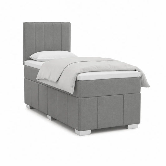 Polsterbett Einzelbett 200x90 cm Hellgrau