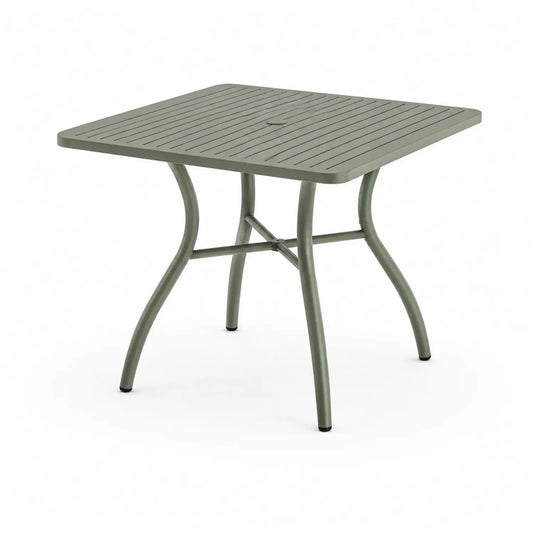 Metall-Gartentisch quadratisch grün 90x90x75cm