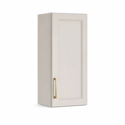 Küchenschrank aus MDF mit Messinggriff 90x35x40cm cremefarben