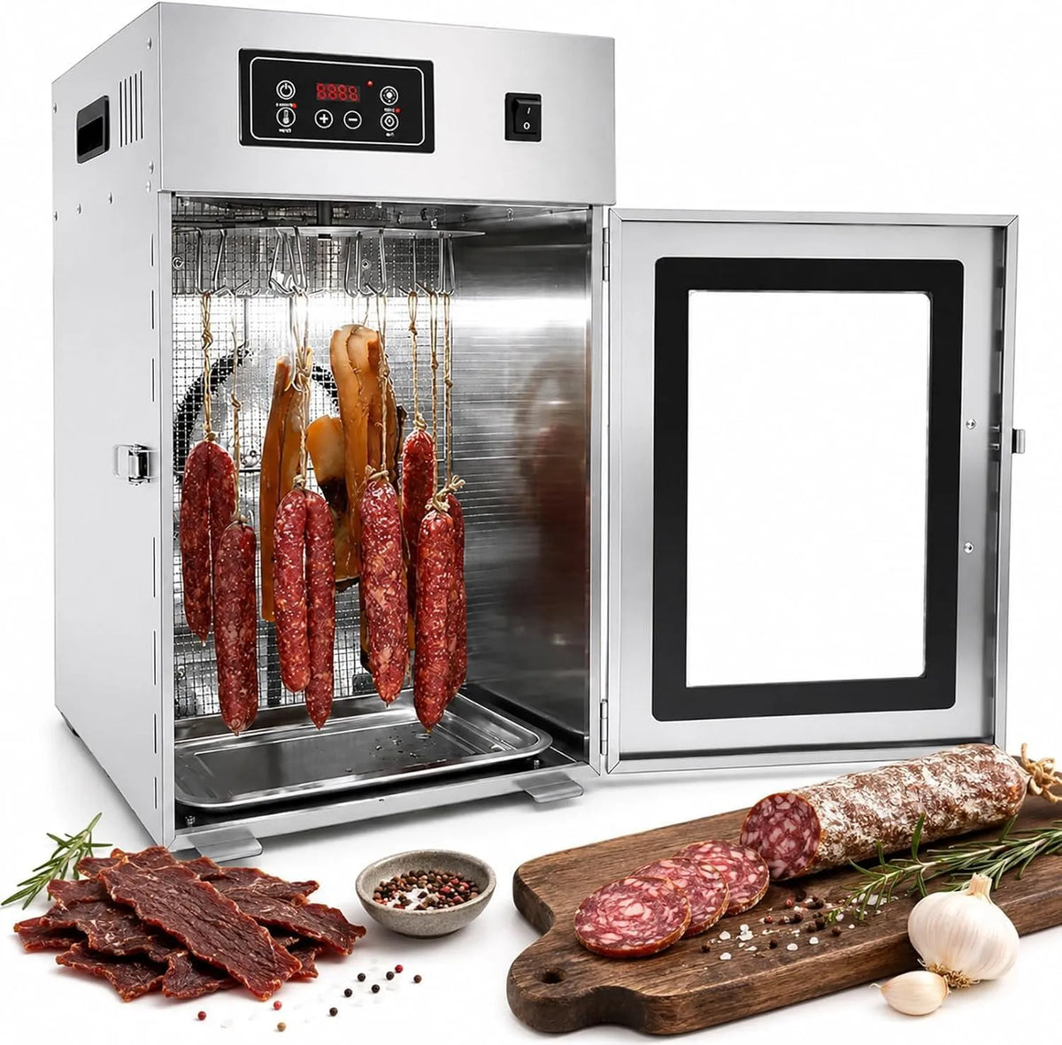 24h Zeitschaltuhr, Reifeschrank, Timer, Edelstahl, für Biltong