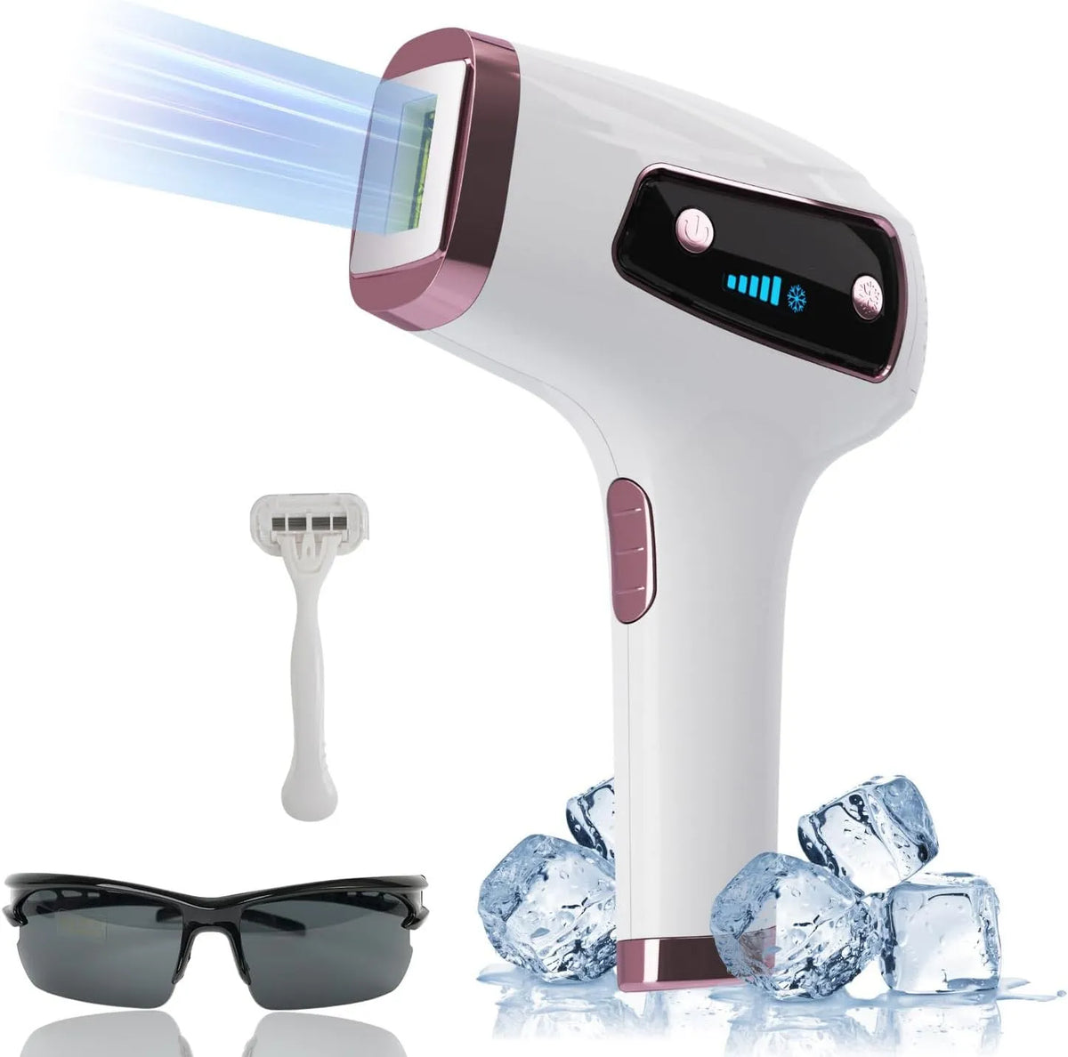 18J Haarentfernungsgerät, für Bikinis, MLAY, Schmerzfreie Laser Haarentfernungsgerät mit Eis 5 Energiestufen