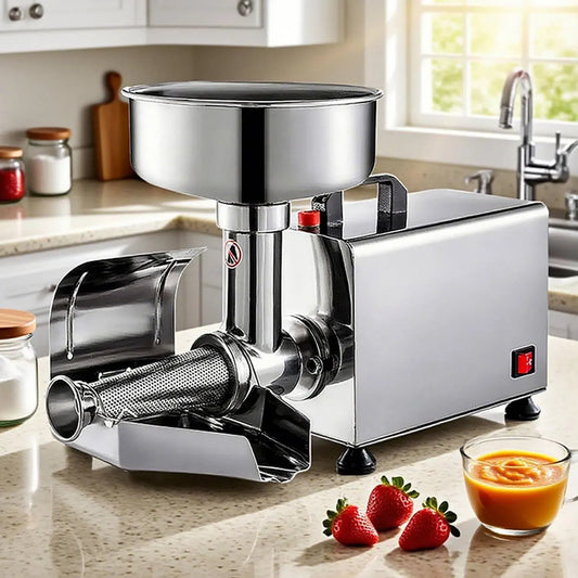 Tomatenpassiermaschine, 450 W, Tomatenpresse, Edelstahl, 90–160 kg/h, Tomatenmühle aus Edelstahl