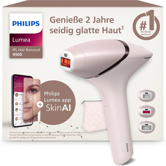 Philips IPL 9900 BRI953/02 kabellos, Alternative zur Laser-Haarentfernung, Lumea IPL 9900 Series, IPL Geräte Haarentfernung für bis zu 2 Jahre