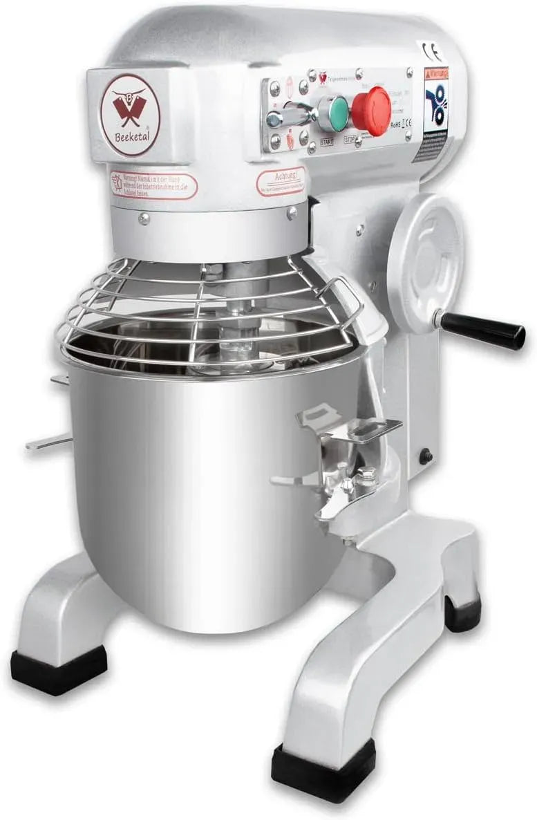 Teigknetmaschine, 10 L, 3 Stufen, Silber, Beeketal