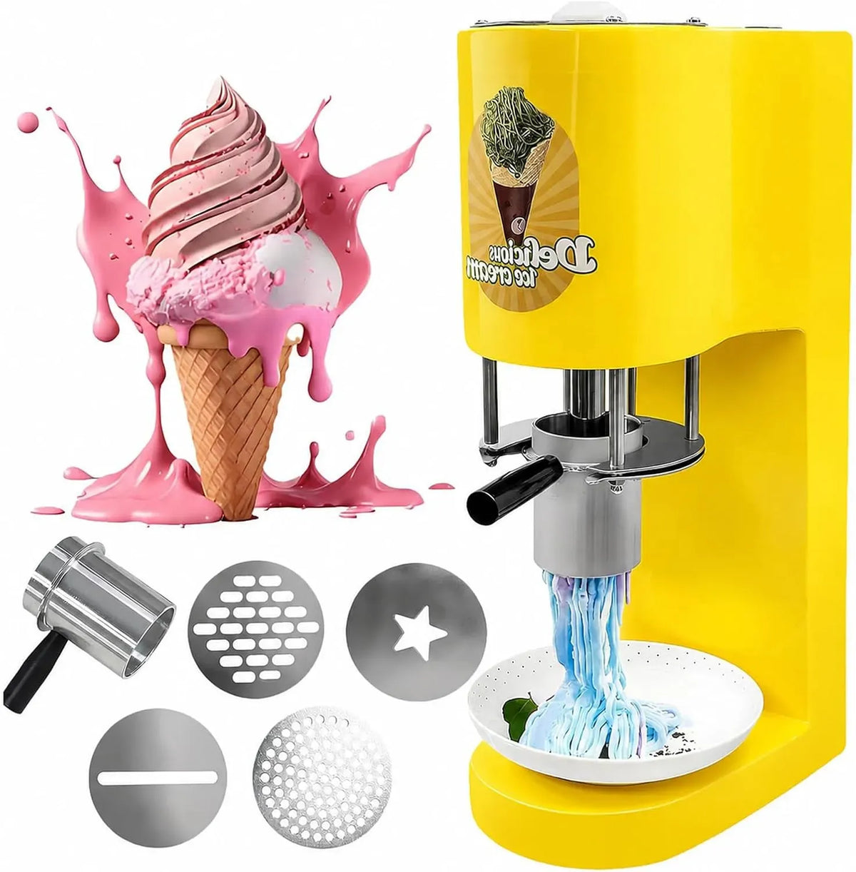 Nudelmaschine, 80 W, Nudelbereiter, gewerblich, Restaurant, Edelstahl, Elektrische Spaghetti EIS Maschine