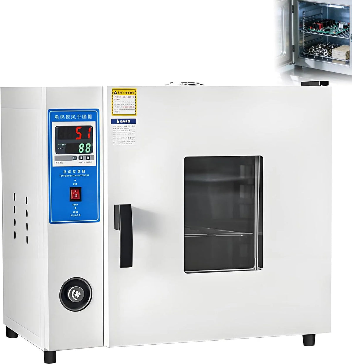 Trockenschrank, Trockenofen, Vakuumofen, 16 L, 10 bis 300 °C, 42 l, 43 L, 2 Temperaturzonen