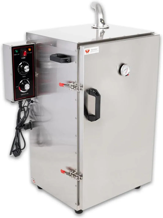 Räucherschrank, Räucherofen, 900 x 600 x 410 mm, 30 bis 135 °C, Thermostat, Edelstahl, Wärmefunktion, Beeketal